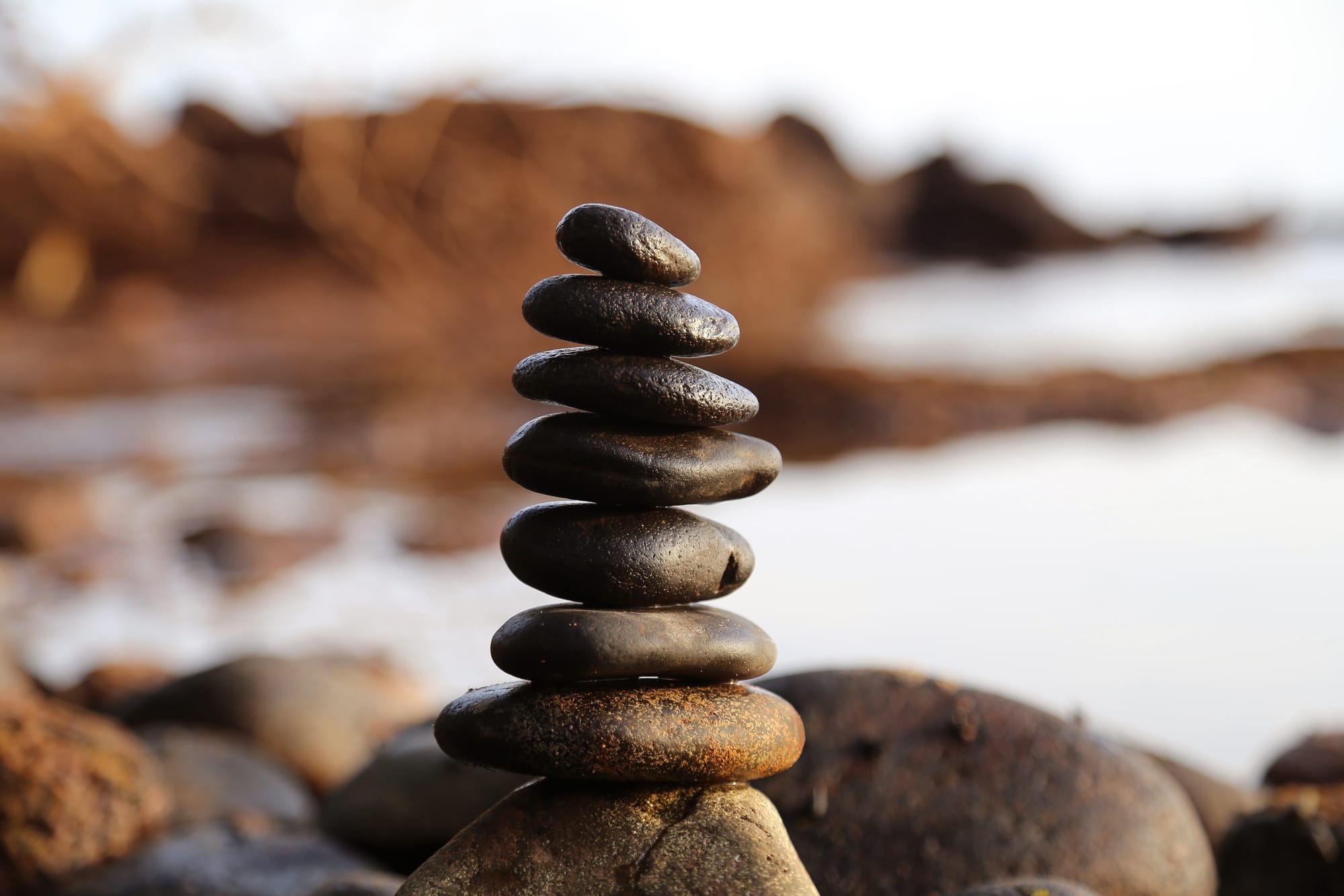 Stacked stone tower